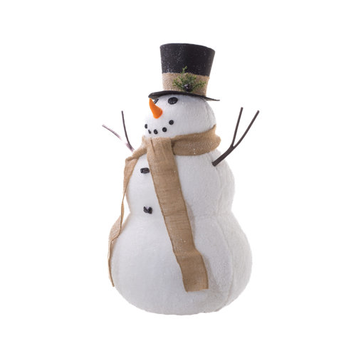 The Holiday Aisle White Red Styrofoam Standing Happy Snowman With